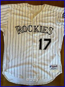 Todd Helton Signed Autographed Game Team Issued Jersey JSA LOA Rockies