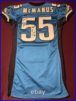 Tom McManus Signed Jacksonville Jaguars NFL Team Issued 1997 Game Jersey (BC)