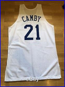 Toronto Raptors Huskies champion hwc game Jersey Issued Camby 50th Gold logo nba