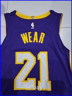 Travis Wear LA Lakers Game Worned/Issued Jersey 50+6