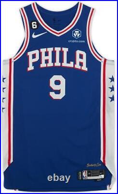 Trevelin Queen Philadelphia 76ers Player-Issued #9 Blue Jersey from