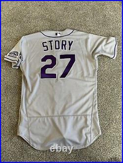 Trevor Story Nike Colorado Rockies Game Issued Jersey 2020