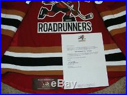 Tucson Roadrunners AHL #34 NNOB 17/18 Red Game Issued Jersey withset tag & LOA