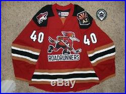 Tucson Roadrunners AHL #40 NNOB 17/18 Red Game Issued Jersey withset tag & LOA