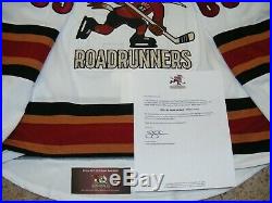 Tucson Roadrunners AHL #63 NNOB 17/18 White Game Issued Jersey withset tag & LOA