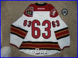 Tucson Roadrunners AHL #63 NNOB 17/18 White Game Issued Jersey withset tag & LOA