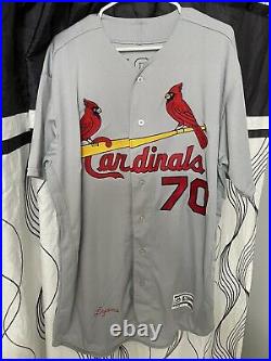 Tyler Lyons Signed Autographed St. Louis Cardinals Game Issued Jersey MLB COA