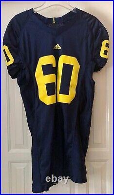 University Michigan David Moosman #60 Wolverines Game Issued Football Jersey