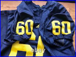 University Michigan David Moosman #60 Wolverines Game Issued Football Jersey