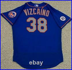 VIZCAINO size 48 2021 New York Mets game jersey issued road blue SEAVER 41 MLB