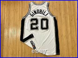 VTG Nike Team Issue Manu Ginobili Spurs Authentic 48 +4 Duncan Game Jersey Pro