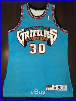 Vancouver Grizzlies Game Worn T. Blue Edwards Issued Used Jersey 48 + 2 RARE