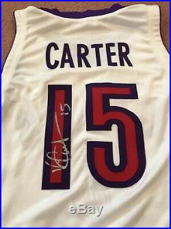 Vince Carter 2000-01 Toronto Raptors Game Issued ProCut Jersey Used Signed Worn