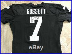 Vintage Los Angeles Raiders Jeff Gossett Game Worn Team Issued Stater Football J