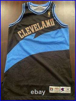 Vintage Rare NBA Cavaliers Champion Authentic Game Issued Gold Logo Jersey
