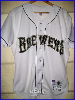 Vtg Milwaukee Brewers 1995 Cal Eldred Team Issued Players Game Jersey-lnwot-44