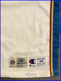 Vtg Set NBA Gamer Jersey Champion 48+4 Grant Hill Game Issued Autograph PSA LOA