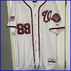 Washington Nationals Game Issued 4th Of July Home #88 Nilson Robledo Jersey