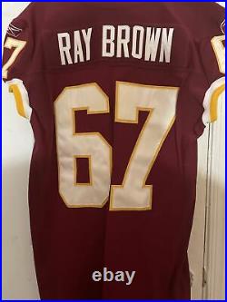 Washington Redskins 2005 Game Issued #67 Ray Brown Size 50 Jersey