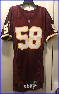 Washington Redskins ANTONIO PIERCE Game-Worn/Issued Adidas Jersey Size 48 2001