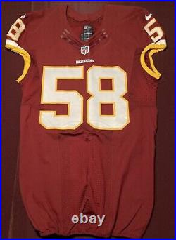 Washington Redskins / Commanders NFL #58 Team Issued Game Jersey Set (Size 44)