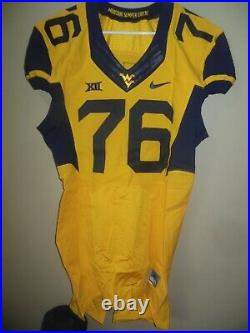 West Virginia Mountaineers Worn GAME Issued Used FOOTBALL Jersey