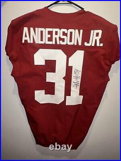 Will Anderson Jr Signed Alabama Crimson Tide Game Issued Senior Jersey Texans