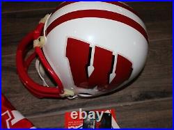 Wisconsin Badgers NCAA Football Barry Alvarez Auto Helmet Jersey Game Issue XXL