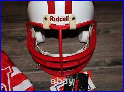 Wisconsin Badgers NCAA Football Barry Alvarez Auto Helmet Jersey Game Issue XXL