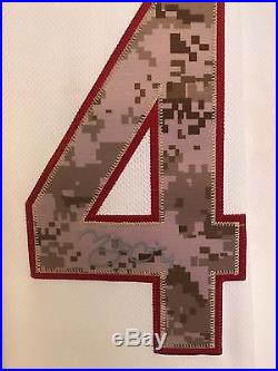Yadier Molina Game Used Team Issued Autographed Signed 2015 Memorial Day Jersey