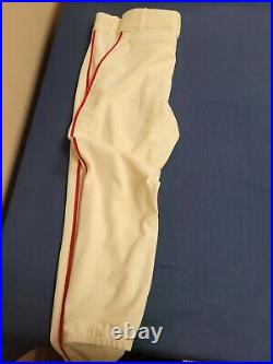 Yadier Molina St. Louis Cardinals Team/Game Issued Pants 2019 Ivory Red Stripe