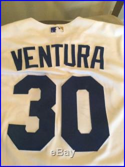 Yordano Ventura Kansas City Royals Game Worn Team Issued 2015 Postseason Jersey