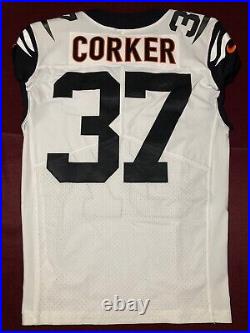 Yusuf Corker Cincinnati Bengals NFL Team Issued White Alt Game Jersey (Kentucky)