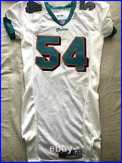 Zach Thomas Miami Dolphins 2000 authentic Nike team issued white game jersey NEW