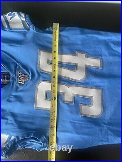 Zack Zenner Game Issued Used Worn Jersey Detroit Lions Blue