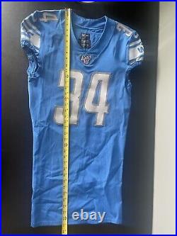 Zack Zenner Game Issued Used Worn Jersey Detroit Lions Blue