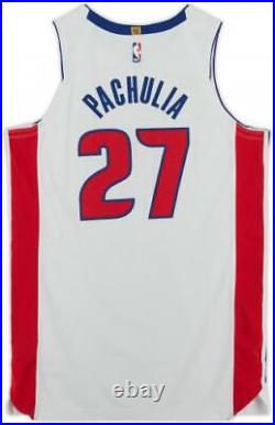 Zaza Pachulia Detroit Pistons Player-Issued #27 White Jersey from